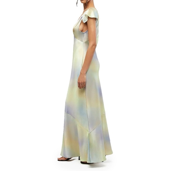 WeWoreWhat Lace Midi Slip Dress in Color Watercolor Size 4 - Picture 4 of 9